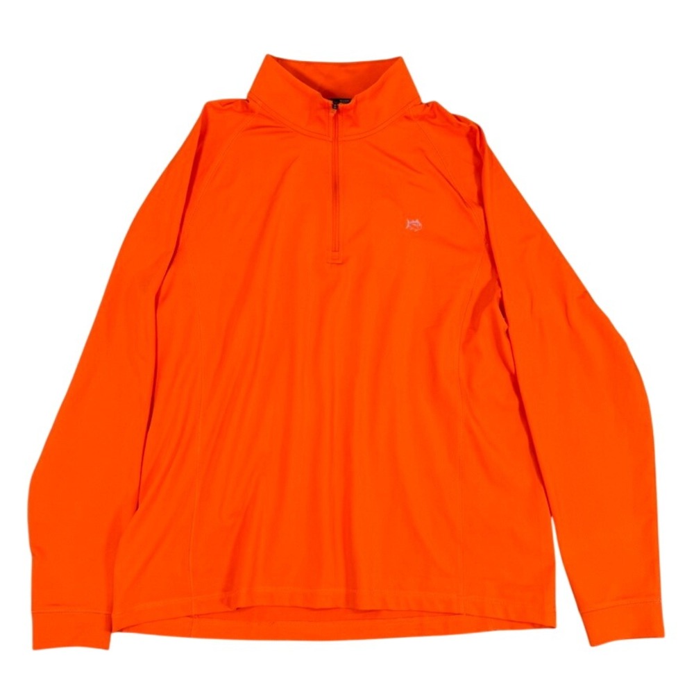 NWT Southern Tide Mens Performance Quarter Zip Pullover Orange Skipjack Logo XL